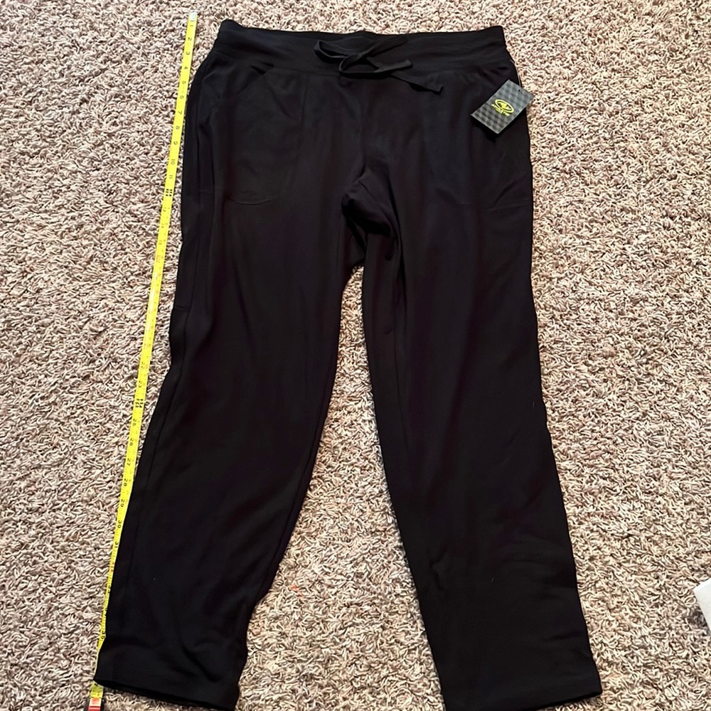 Athletic Works Core Knit pants Black size Large petite brand new with tags